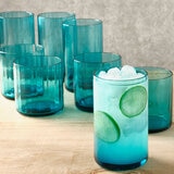 Mikasa Juego de 8 Vasos de Vidrio, Varios Colores