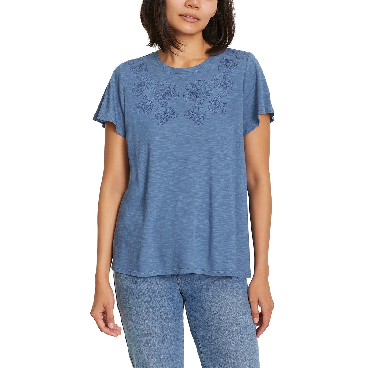 Ella Moss Blusa para Dama Azul Grande