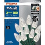 Sylvania Series Navideñas de 100 Luces LED, Blanco Cálido