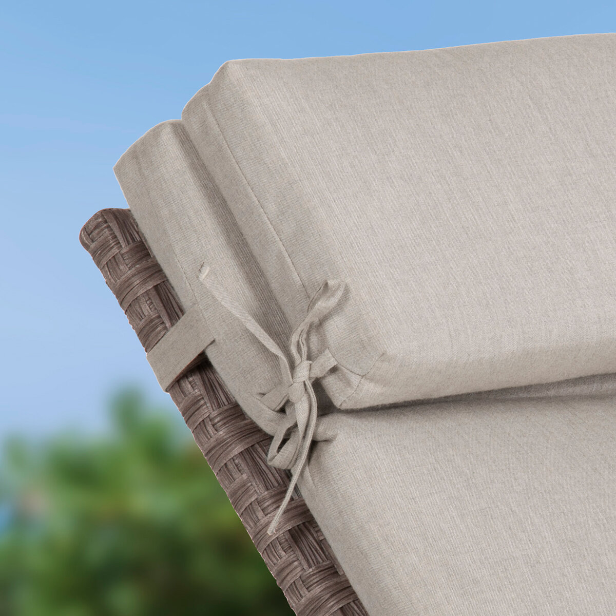 Peak Season, Cojin para Camastro Beige 2 Piezas