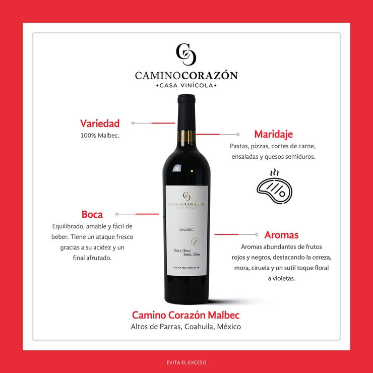 Vino Tinto Camino Corazón 750 ml Vino Tinto Camino Corazón 750 ml
