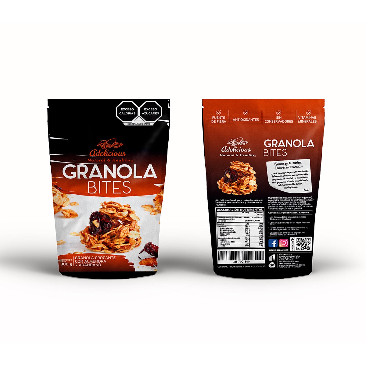 Adelicious Granola Crocante con Almendra y Arándano 300 g