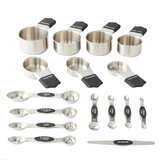MIU Tazas y Cucharas Medidoras de Acero Inoxidable 15 piezas