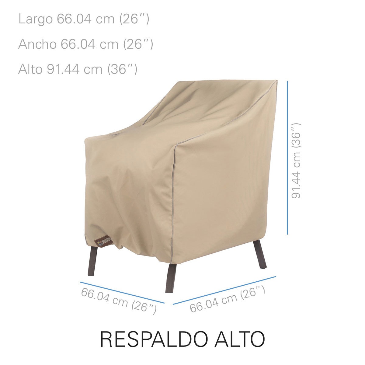 Seasons Sentry funda para sillas de jardín con respaldo alto