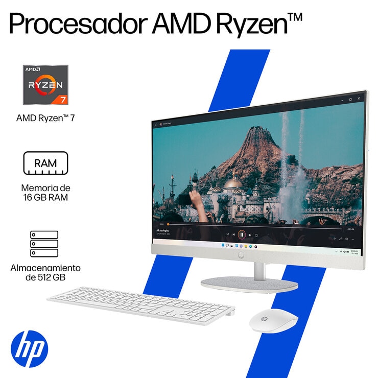 HP All In One 27-cr0275la Desktop 27" FHD AMD Ryzen 7 16GB 512GB SSD