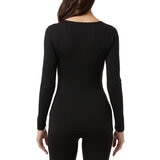 32 Degrees Heat Camiseta térmica para dama Negro Chica