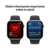 Apple Watch Series 11 (GPS + Celular) 46mm Aluminio Gris Espacial + Correa Deportiva Negra - Talla S/M