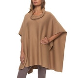 Black Bow Poncho para Dama Café