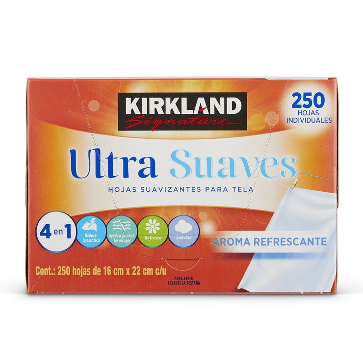 Kirkland Signature Hojas Suavizantes de Telas 500 piezas
