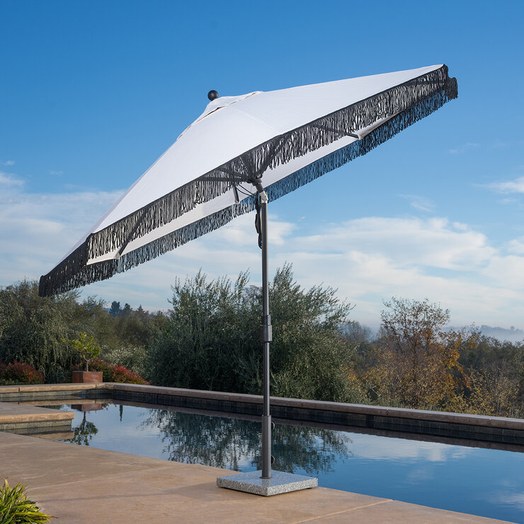 Sunvilla, Sombrilla Cabana de 3m con Fleco , Color Blanco