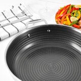 Bergner Sartén de Acero Inoxidable con Cerámica Antiadherente para Uso Diario con Tapa de 4.4 L Bergner Sartén de Acero Inoxidable con Cerámica Antiadherente para Uso Diario con Tapa de 4.4 L