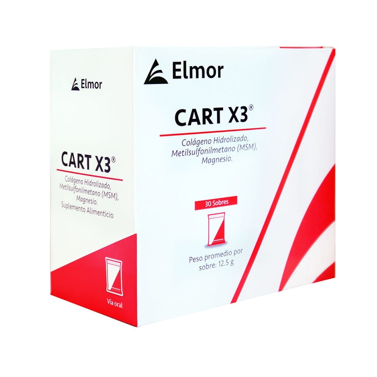 CART X3 Colágeno Hidrolizado, MSM Y Magnesio 12.5g 30 Sobres