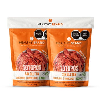 Healthy Brand Totopos de Tapioca Sabor Chile y Limón 2/100 g Healthy Brand Totopos de Tapioca Sabor Chile y Limón 2/100 g
