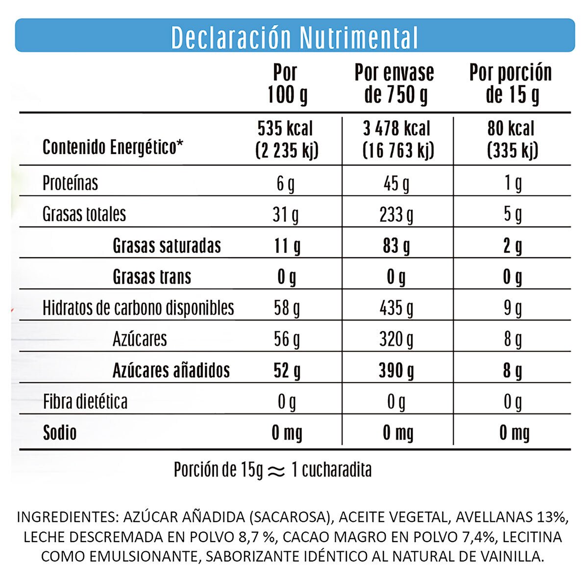 Nutella Crema de Avellanas con Cacao 750 g