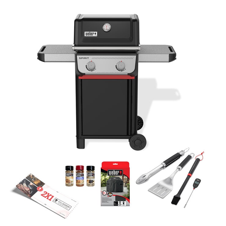 Weber, Spirit E210 Asador de Gas + accesorios + Grill Academy