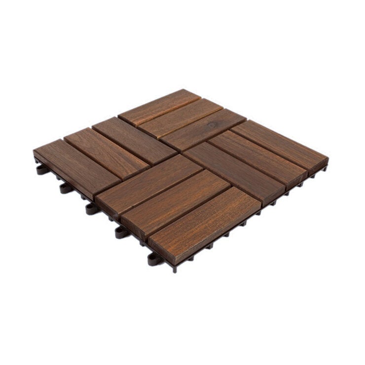 Hanie Design, Piso de Madera para Exterior, Color Café Hanie Design, Piso de Madera para Exterior, Color Café