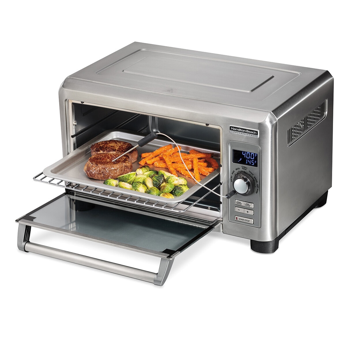 Hamilton Beach Professional, Horno Digital con Freidora de aire y Sensor de Temperatura