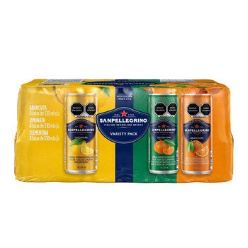 San Pellegrino Agua Mineral Saborizada Mix Pack 24 pzas de 330 ml San Pellegrino Agua Mineral Saborizada Mix Pack 24 pzas de 330 ml