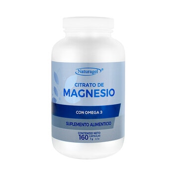 Naturagel Citrato de Magnesio con Omega 3 160 Cápsulas