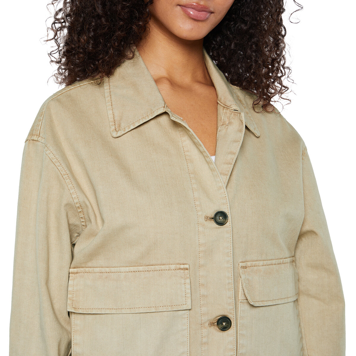 Three Dots Chamarra ligera para Dama Café Mediana Three Dots Chamarra ligera para Dama Café Mediana