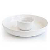 Over & Back Botanero Chip & Dip de Cerámica, 2 piezas