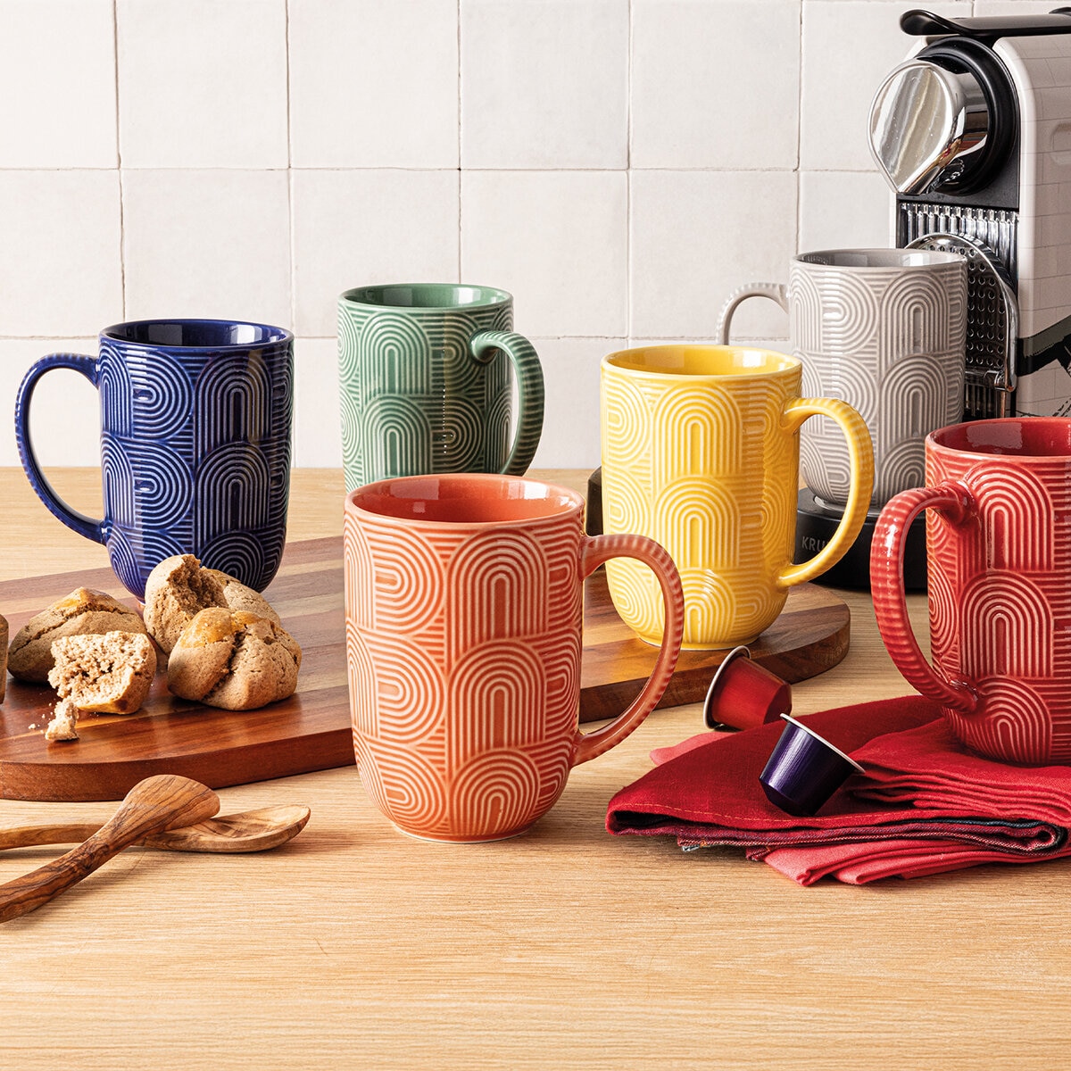 Over & Back Juego de 6 Tazas de Cerámica 480 mL