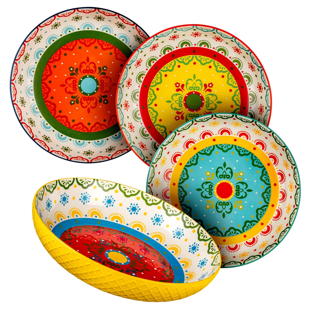 Signature Housewares Incorporated Juego de 4 Platos Hondos de Cerámica