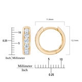 .50ctw, Arracadas de Diamantes, Corte Redondo Brillante, Oro Amarillo de 14K