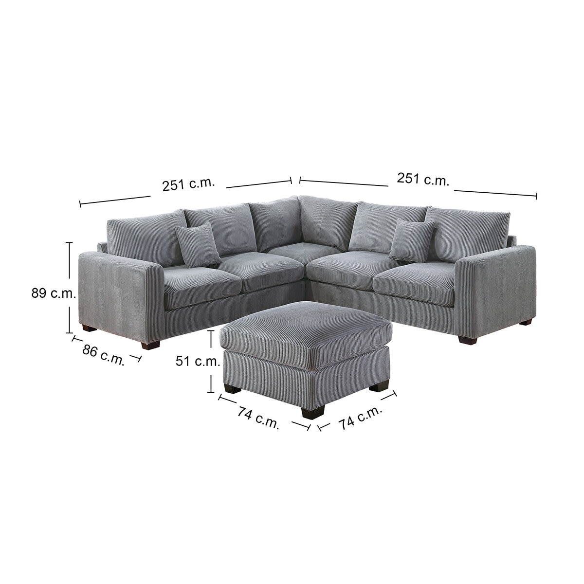 Bobkona, Owen, Seccional de 4 Piezas Bobkona, Owen, Seccional de 4 Piezas