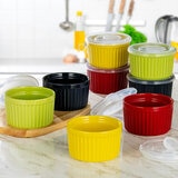 Signature Housewares Incorporated Ramequines con Tapas 8 piezas, Varios Colores