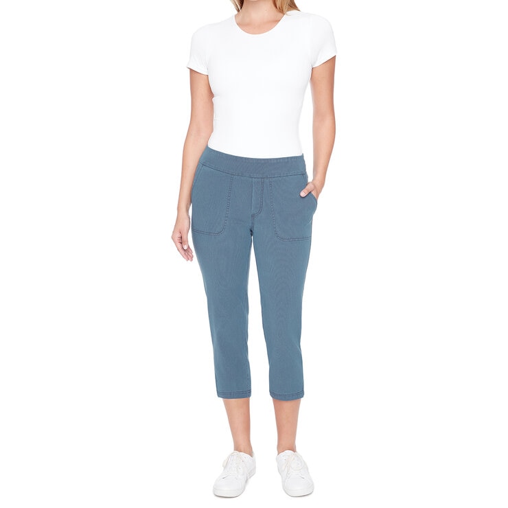 S.C. & CO Pantalones Capri para Dama Azul Chica S.C. & CO Pantalones Capri para Dama Azul Chica