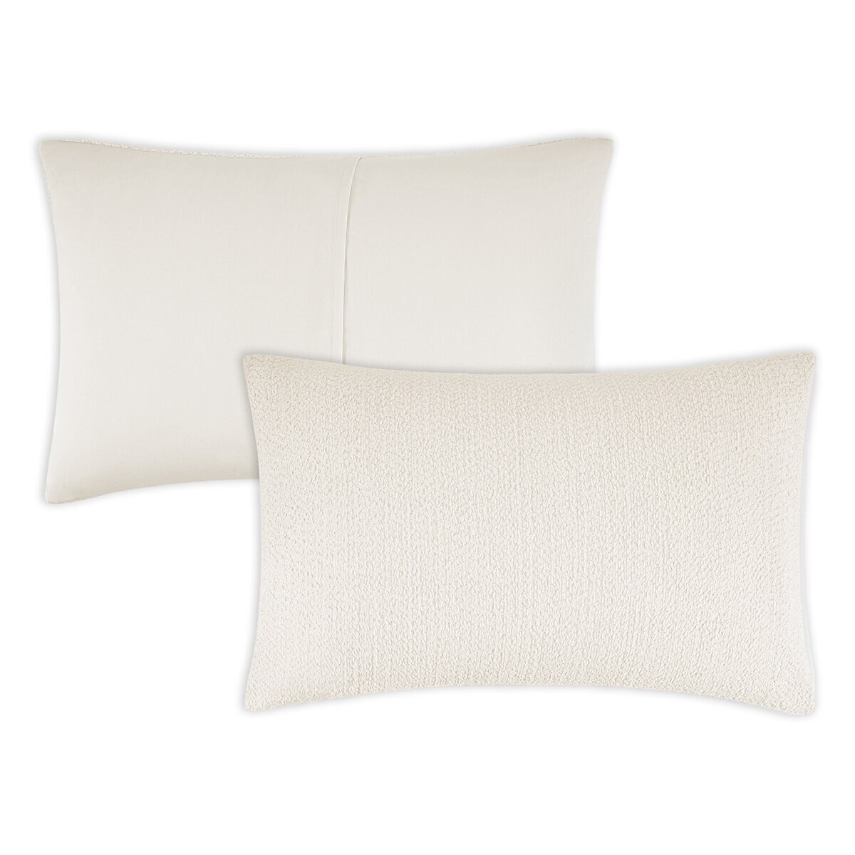 Cococozy, Juego de Edredón, Modelo Boucle, Tamaño King, Color Blanco