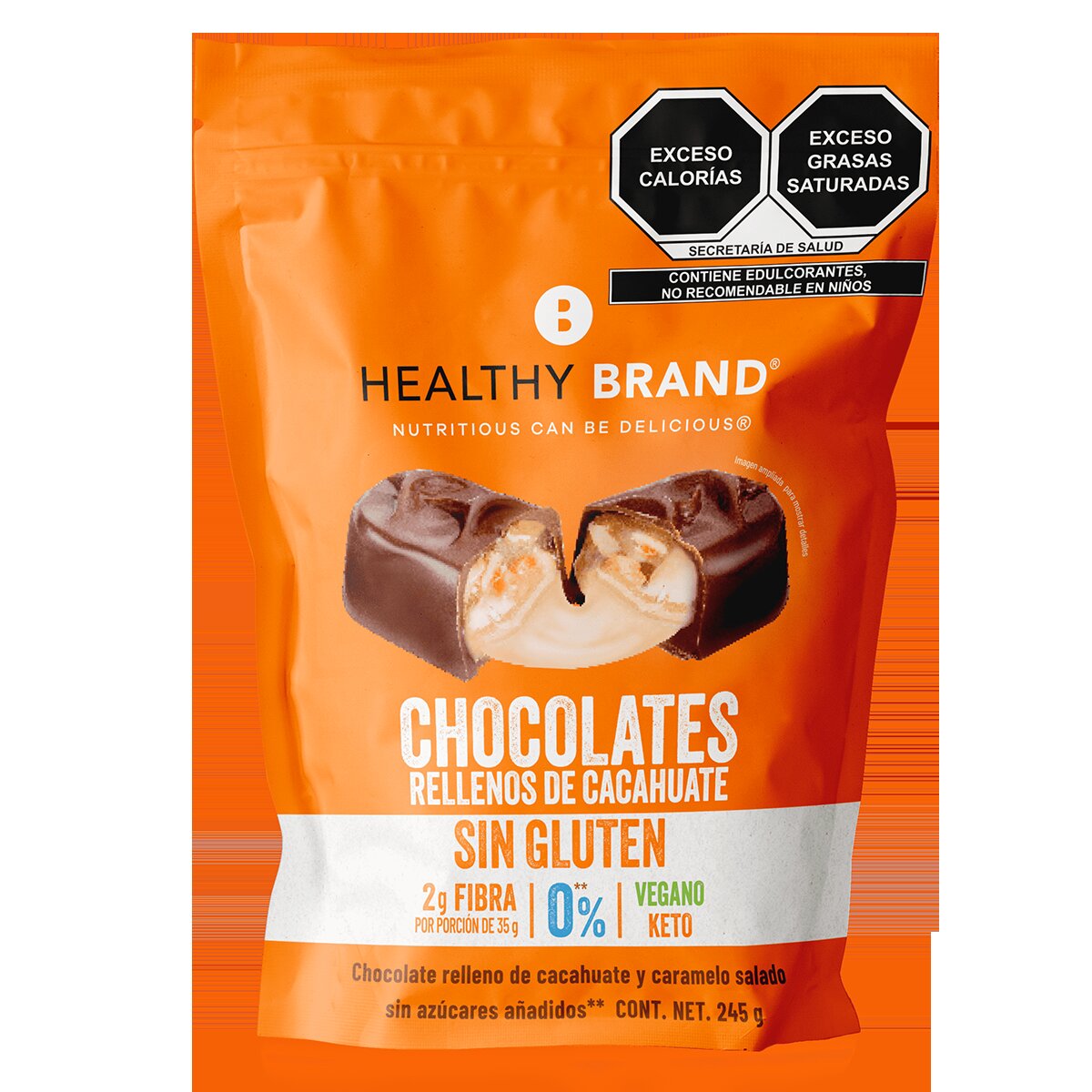 Healthy Brand Chocolates Keto 10 pzas de 24.5 g