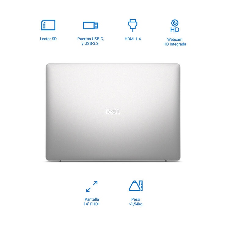 DELL 14 Laptop 14" Full HD+ AMD Ryzen AI 5 16GB 512GB SSD