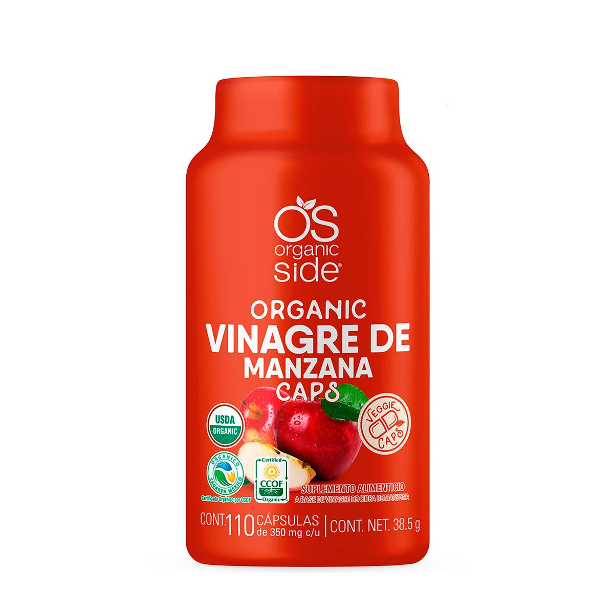 Organic Side Vinagre de Manzana 110 Cápsulas