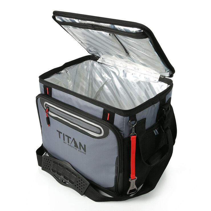 Titan Hielera Plegable para 40 Latas Gris