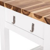 Seville Classics Home Carrito de Cocina con Superficie de Acacia con Cajones