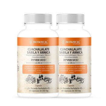 Biotanical Cuachalalate, Sábila y Árnica con 120 Cápsulas de 350mg
