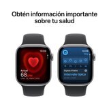 Apple Watch Series 11 (GPS + Celular) 42mm Aluminio Gris Espacial + Correa Deportiva Negra - Talla S/M