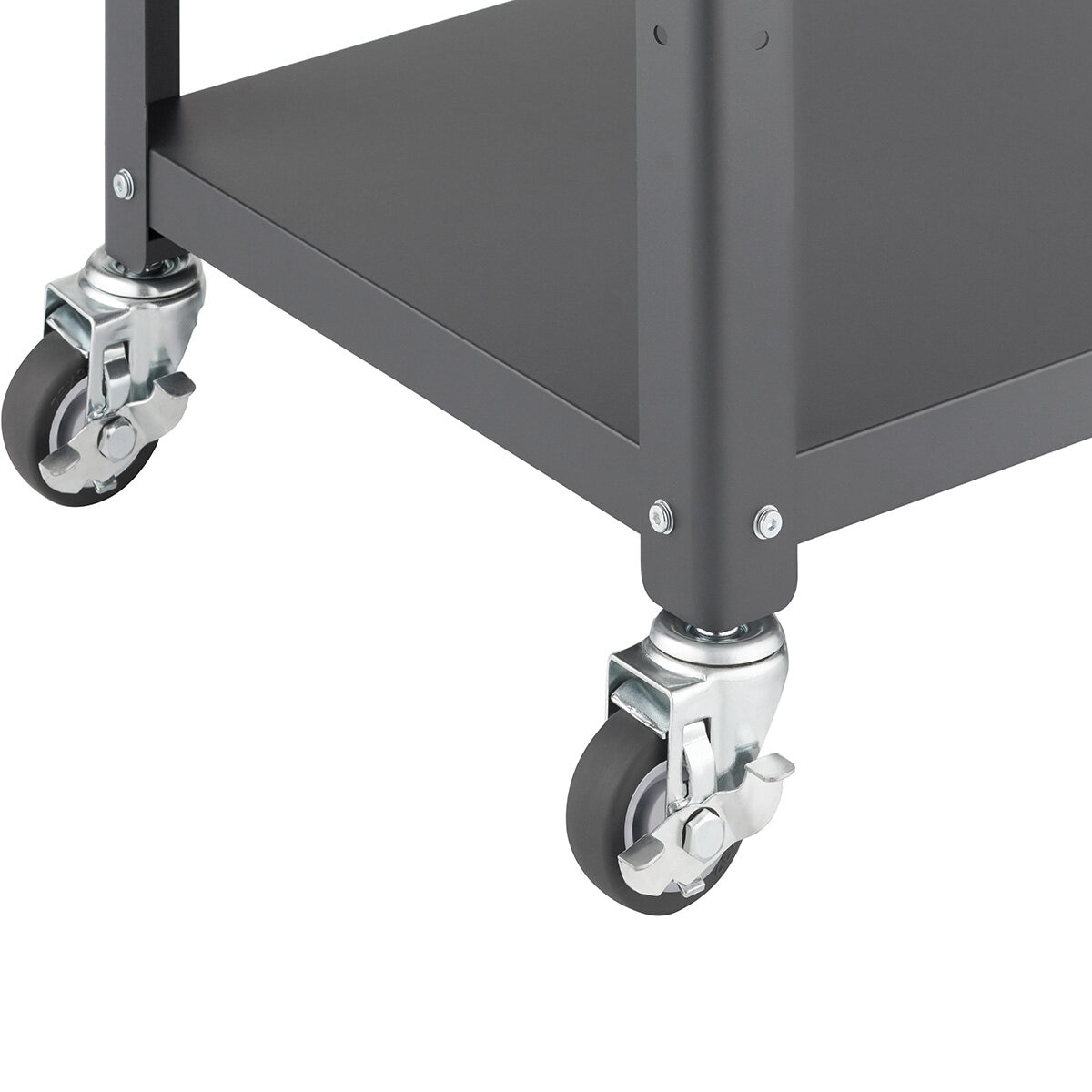 Trinity Carrito de Metal para Cocina de 3 Niveles con Superficie de Madera de Acacia
