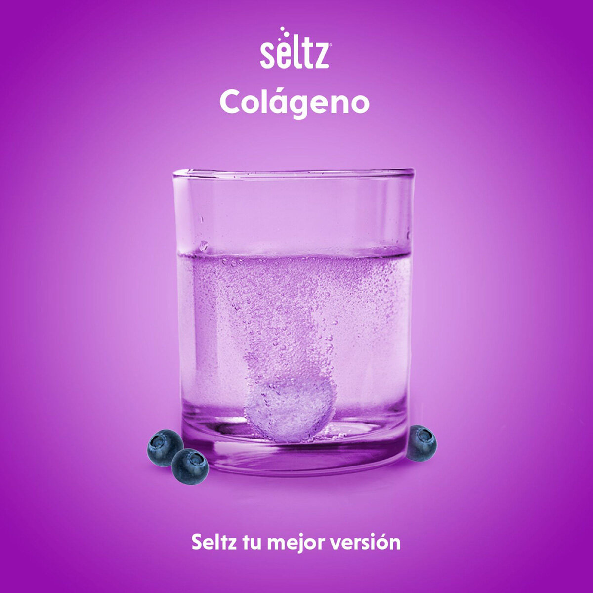 Seltz Colágeno 3 Tubos con 20 Tabletas Efervescentes c/u Sabor Mora Azul Seltz Colágeno 3 Tubos con 20 Tabletas Efervescentes c/u Sabor Mora Azul