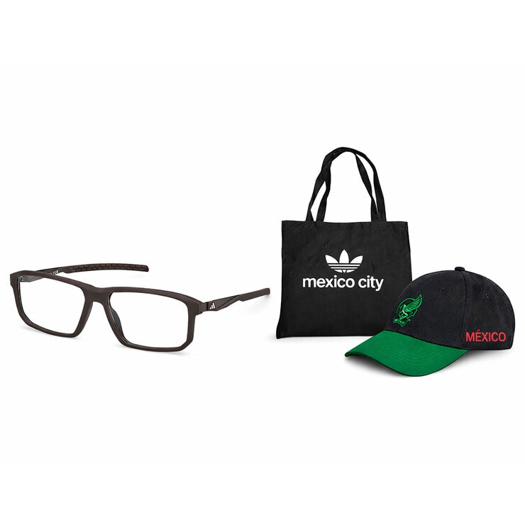 Adidas Sport SP5120@59049 Armazón Oftálmico + Tote Bag Mexico City + Gorra México Tricolor. Adidas Sport SP5120@59049 Armazón Oftálmico + Tote Bag Mexico City + Gorra México Tricolor.