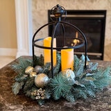 24" Centro de Mesa Navideño con Luces LED, Metálico