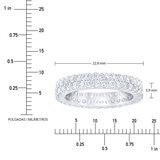 Anillo, Diamantes 1.70ctw, Oro Blanc 14K