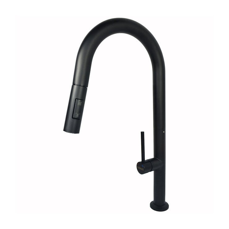 Rubinett, Grifo Monomando de Cocina de 2 Funciones - Negro Mate Rubinett, Grifo Monomando de Cocina de 2 Funciones - Negro Mate