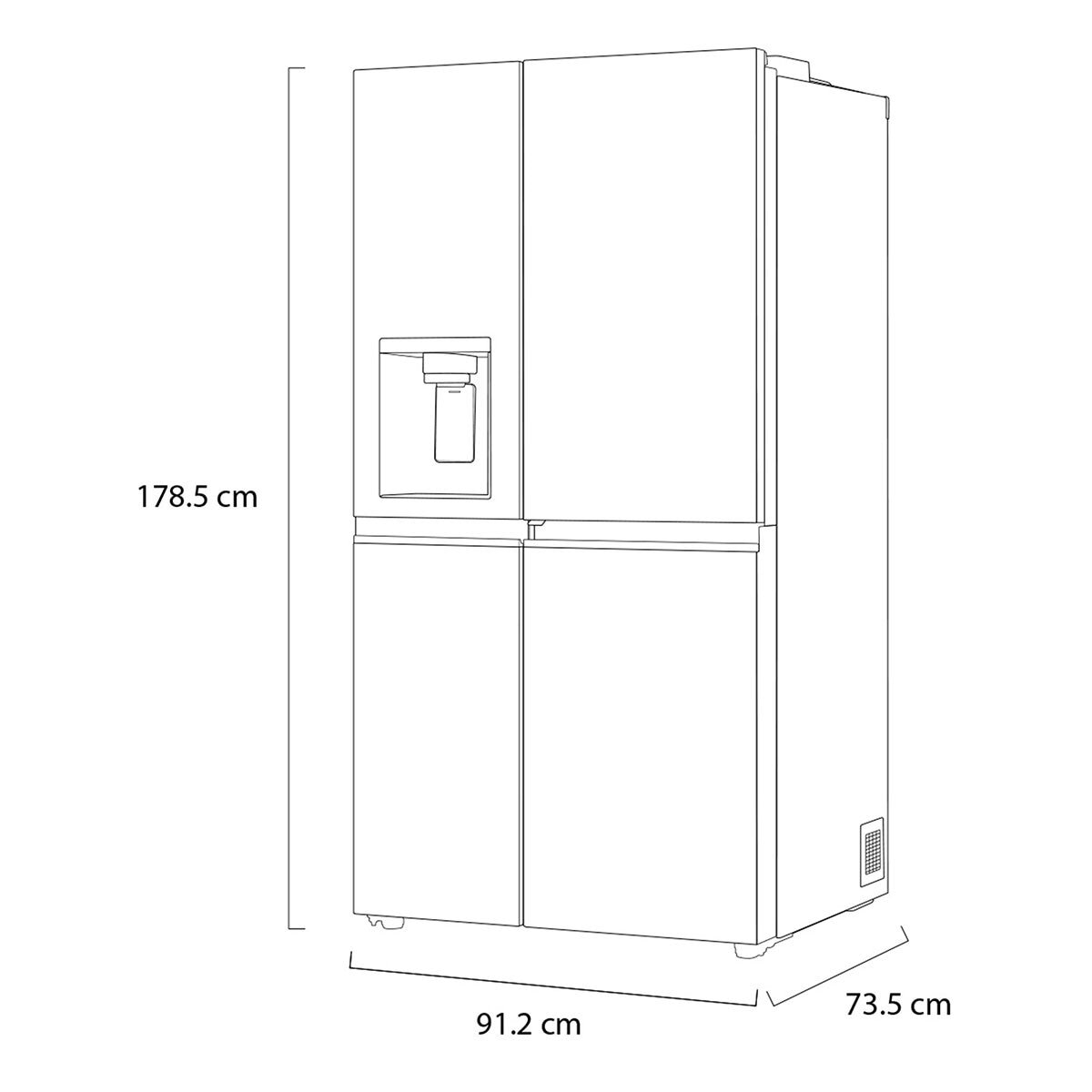 LG Refrigerador 22' Duplex Door in Door con Dispensador de agua