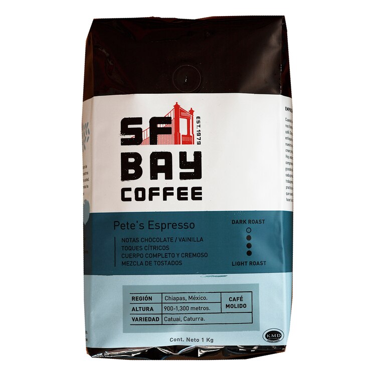 Café Molido Pete´s espresso, San Francisco Bay Coffee, 1
