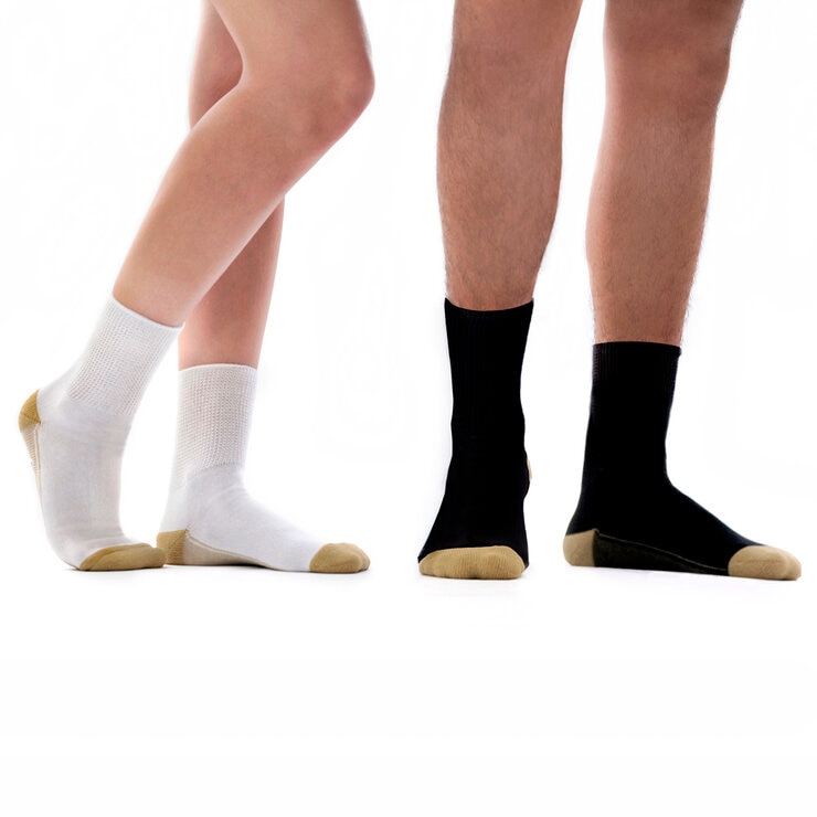 Copper Socks, Calcetines Cortos para Diabéticos (3 Pares) Varias Tallas y Colores