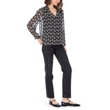 Bobeau Blusa para Dama Gris Extra Grande