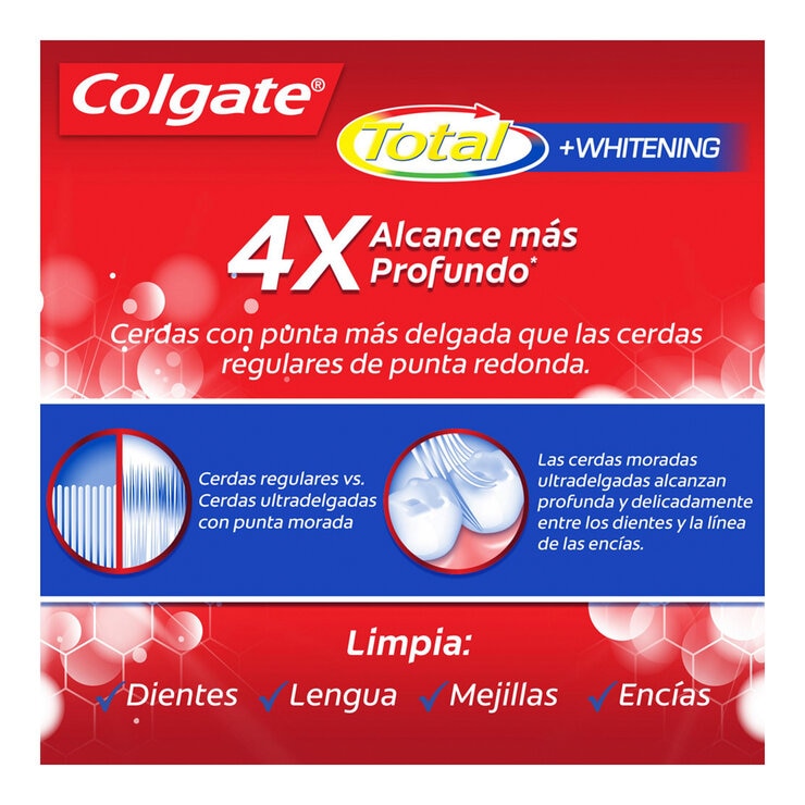 Colgate Cepillos de Dientes Total Whitening 8 pzas
